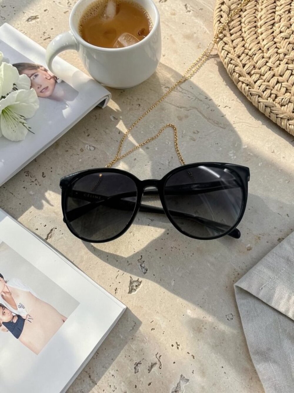 Celine Paris Thin Mary CL 41068/S Black Sunglasses
